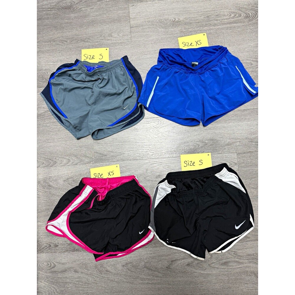 Nike Lot of 4 Solid Polyester Activewear Shorts XS/S Multicolor